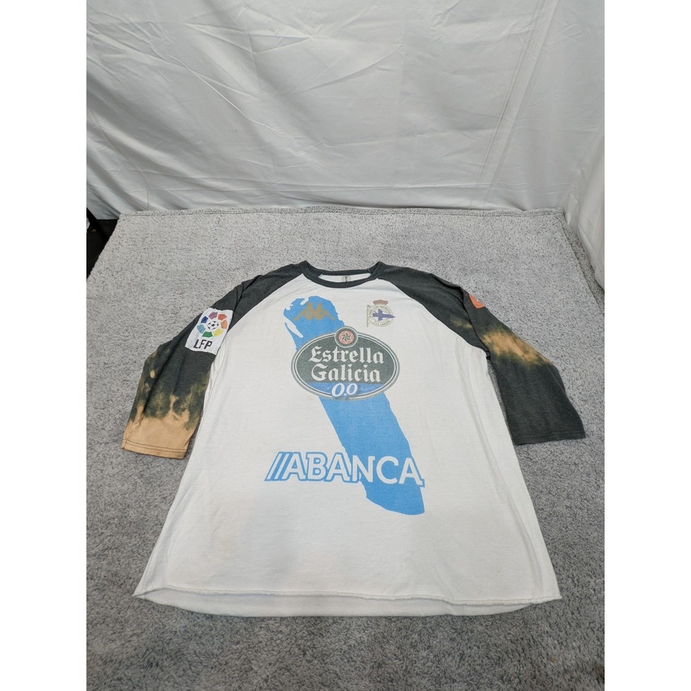 Vintage‎ Jerzees Lotto Deportivo La Coruna Football Shirt Soccer Train Size 2XL